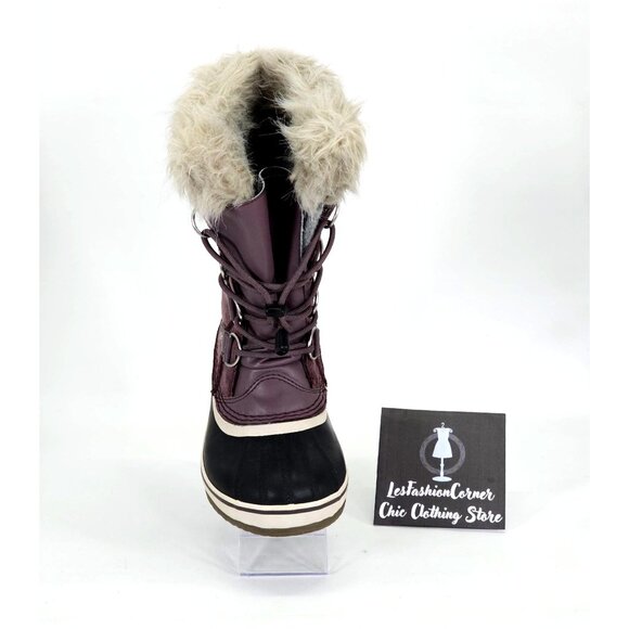 Sorel Women's Joan Of Artic Snow Winter Boots Lace Up Leather Faux Fur Sz 5 1404 - Picture 10 of 13